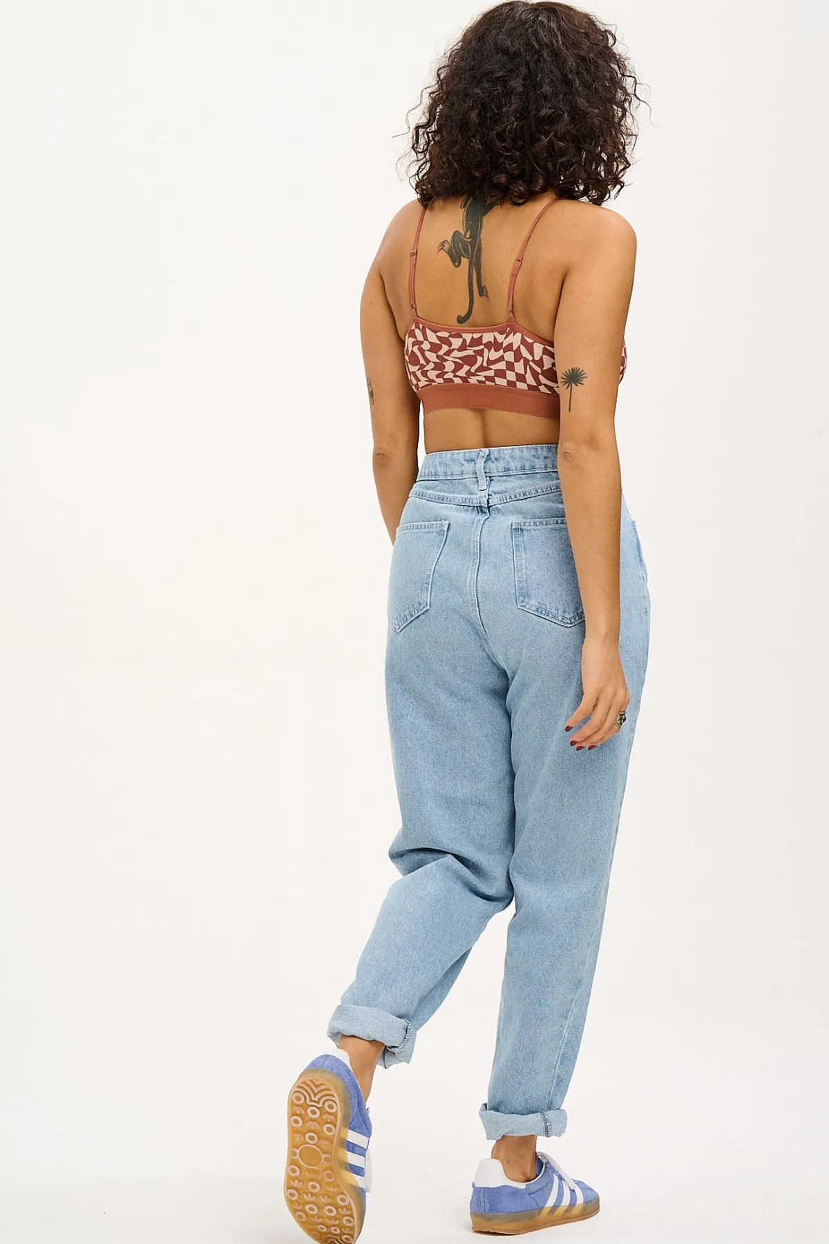 Outlet Dana - Mom Denim Jeans in Light Wash Blue All Bottoms|Jeans
