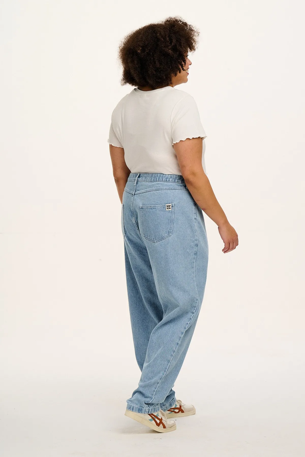 Outlet Dana - Mom Denim Jeans in Light Wash Blue All Bottoms|Jeans