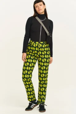 Online Dana - Mom Twill Jeans in Pear Drop Print All Bottoms