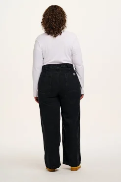 Best Delores - Wide Leg Denim Jeans Washed Black All Bottoms|Jeans