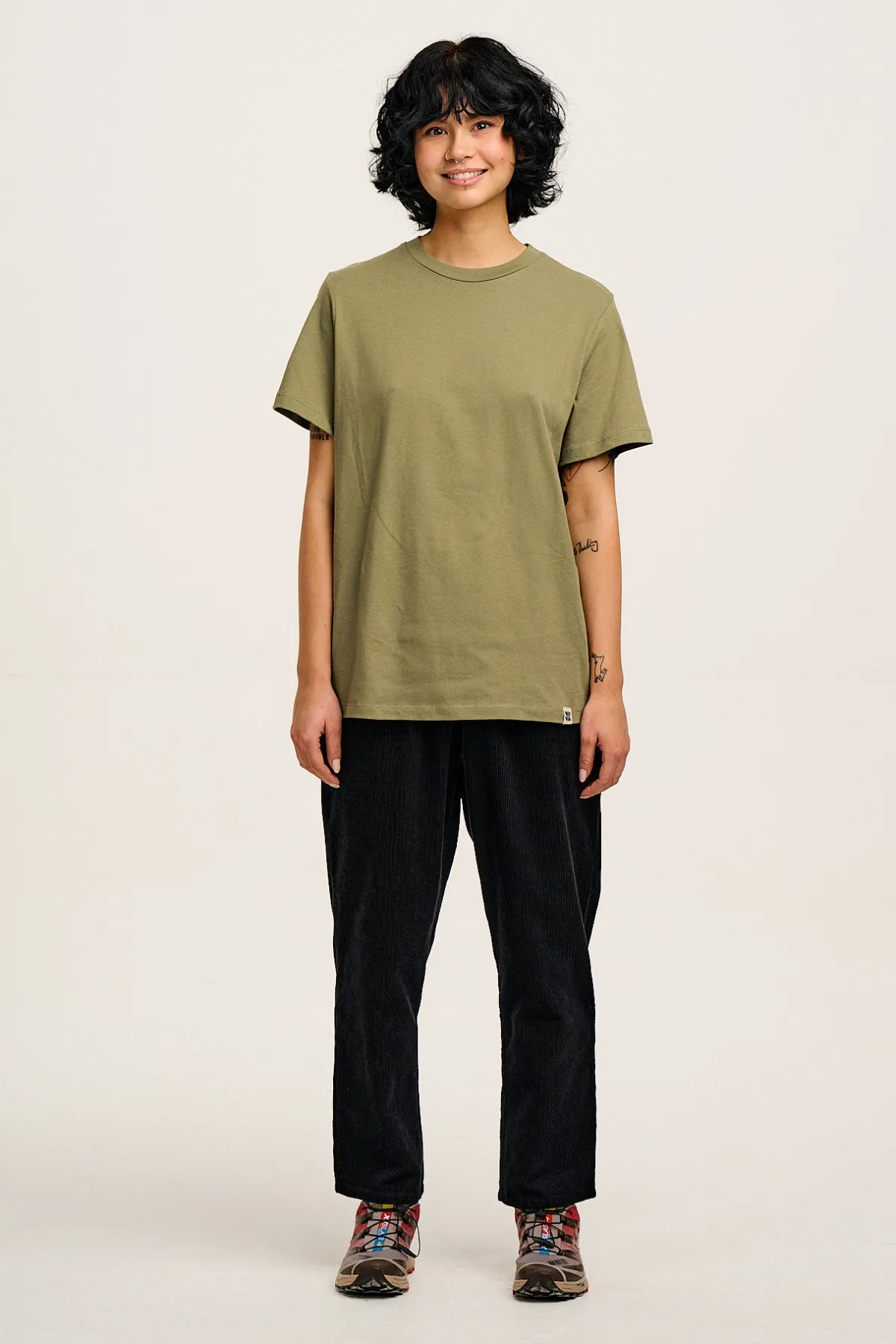 Online Denver - Cotton Tee in Khaki All Tops & Tees|Short Sleeve Tops