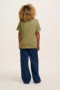 Online Denver - Cotton Tee in Khaki All Tops & Tees|Short Sleeve Tops
