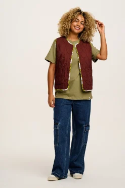 Online Denver - Cotton Tee in Khaki All Tops & Tees|Short Sleeve Tops