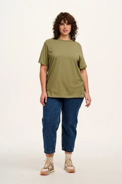 Online Denver - Cotton Tee in Khaki All Tops & Tees|Short Sleeve Tops