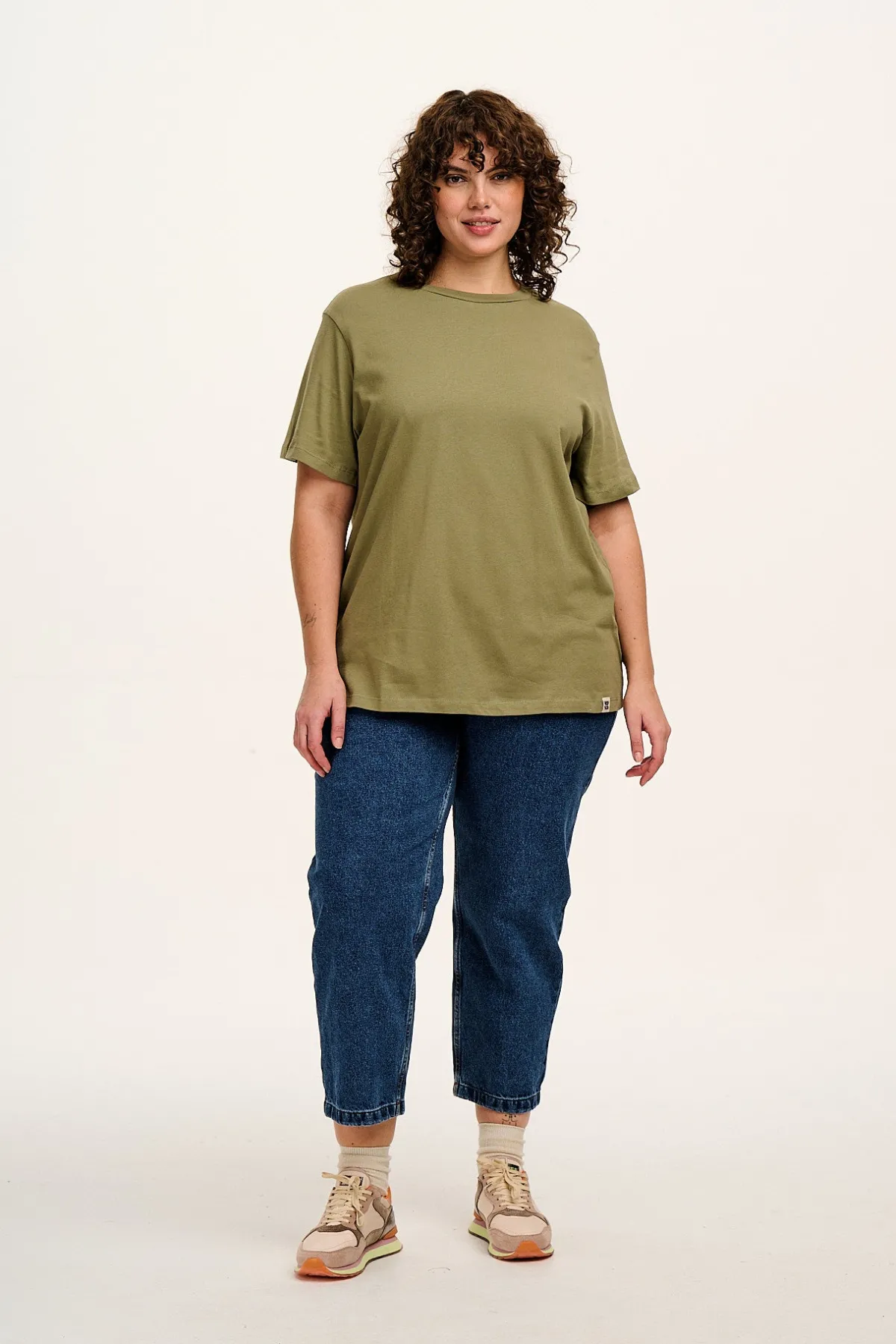 Online Denver - Cotton Tee in Khaki All Tops & Tees|Short Sleeve Tops
