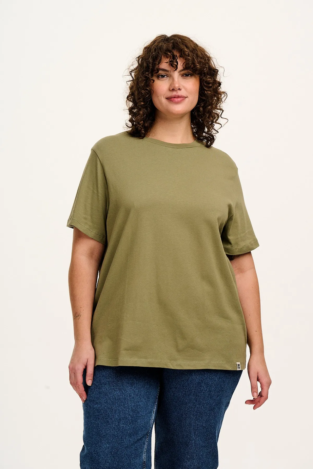 Online Denver - Cotton Tee in Khaki All Tops & Tees|Short Sleeve Tops