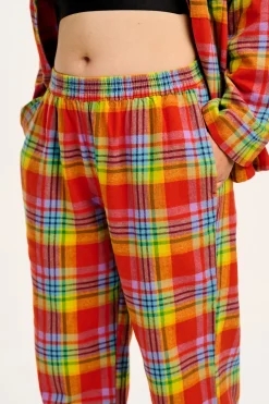Online Dreamer - Soft Brushed Cotton Pyjama Set in Ncuti Tartan Print All Nightwear
