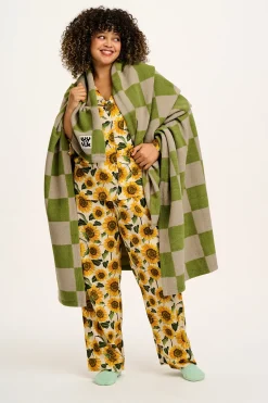 Hot Dreamer - Soft Cotton Pyjama Set in Cream Sunflower Print All Nightwear