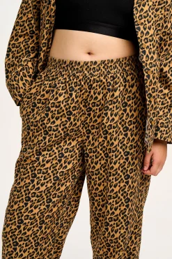 Sale Dreamer - Soft Cotton Pyjama Set in Leopard Print All Nightwear