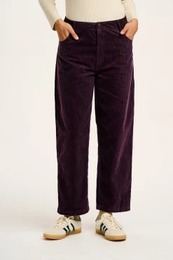 New Drew - Straight Leg Corduroy Trousers in Plum Perfect All Bottoms|Trousers