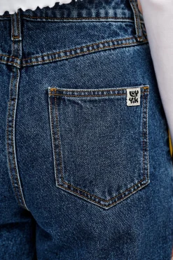 Hot Drew - Straight Leg Denim Jeans in Mid Wash Blue All Bottoms|Tall Range