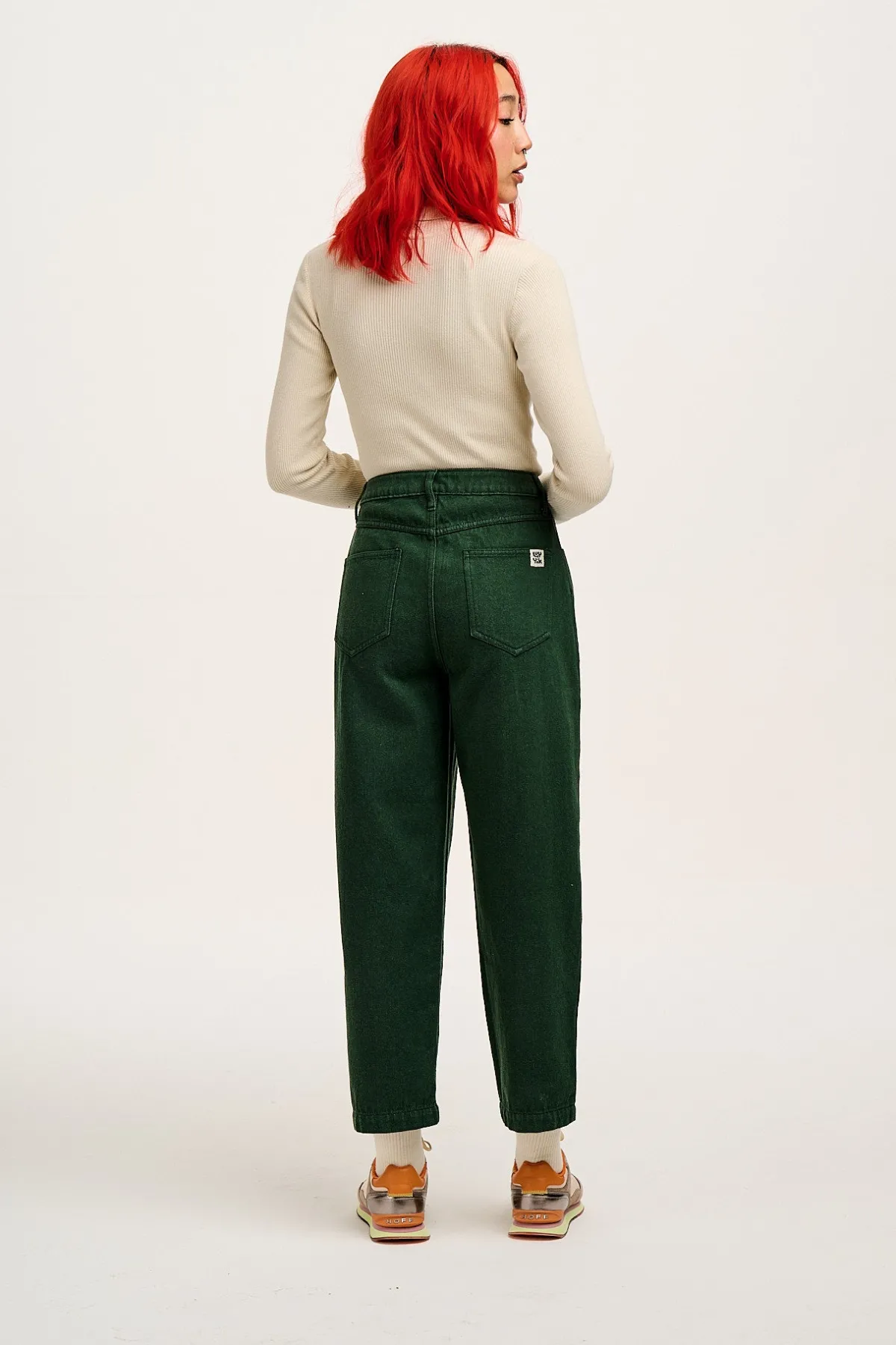 Hot Drew - Straight Leg Denim Jeans in Posy Green All Bottoms|Jeans