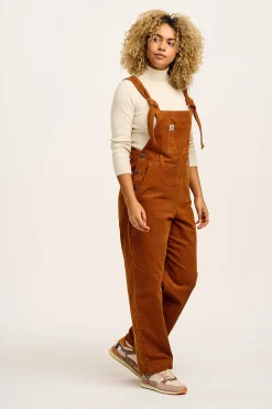 Hot Easton - Corduroy Dungarees in Caramel Brown All Dungarees|Easton - 90S Skater