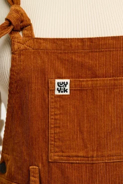 Hot Easton - Corduroy Dungarees in Caramel Brown All Dungarees|Easton - 90S Skater