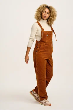 Hot Easton - Corduroy Dungarees in Caramel Brown All Dungarees|Easton - 90S Skater