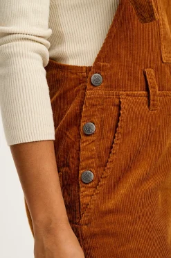 Hot Easton - Corduroy Dungarees in Caramel Brown All Dungarees|Easton - 90S Skater