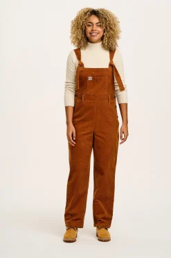 Hot Easton - Corduroy Dungarees in Caramel Brown All Dungarees|Easton - 90S Skater