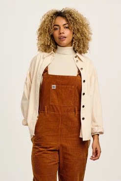 Hot Easton - Corduroy Dungarees in Caramel Brown All Dungarees|Easton - 90S Skater