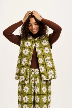 Fashion Emery - Reversible Quilted Gilet in Romneya Floral Print All Outerwear & Knitwear|Jackets