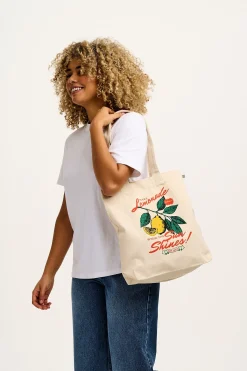 Fashion Felix - Cotton Tote Bag with Make Lemonade Print All Accessories|Bags & Purses