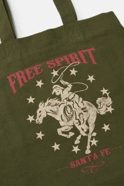 Outlet Felix - Cotton Tote Bag with Free Spirit Print All Accessories|Bags & Purses