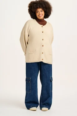 Fashion Frederika - Heavy Knit Cardigan in Frappe Cream All Outerwear & Knitwear|Knitwear