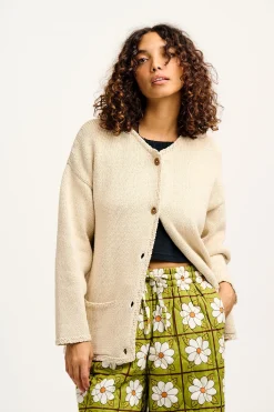 Fashion Frederika - Heavy Knit Cardigan in Frappe Cream All Outerwear & Knitwear|Knitwear