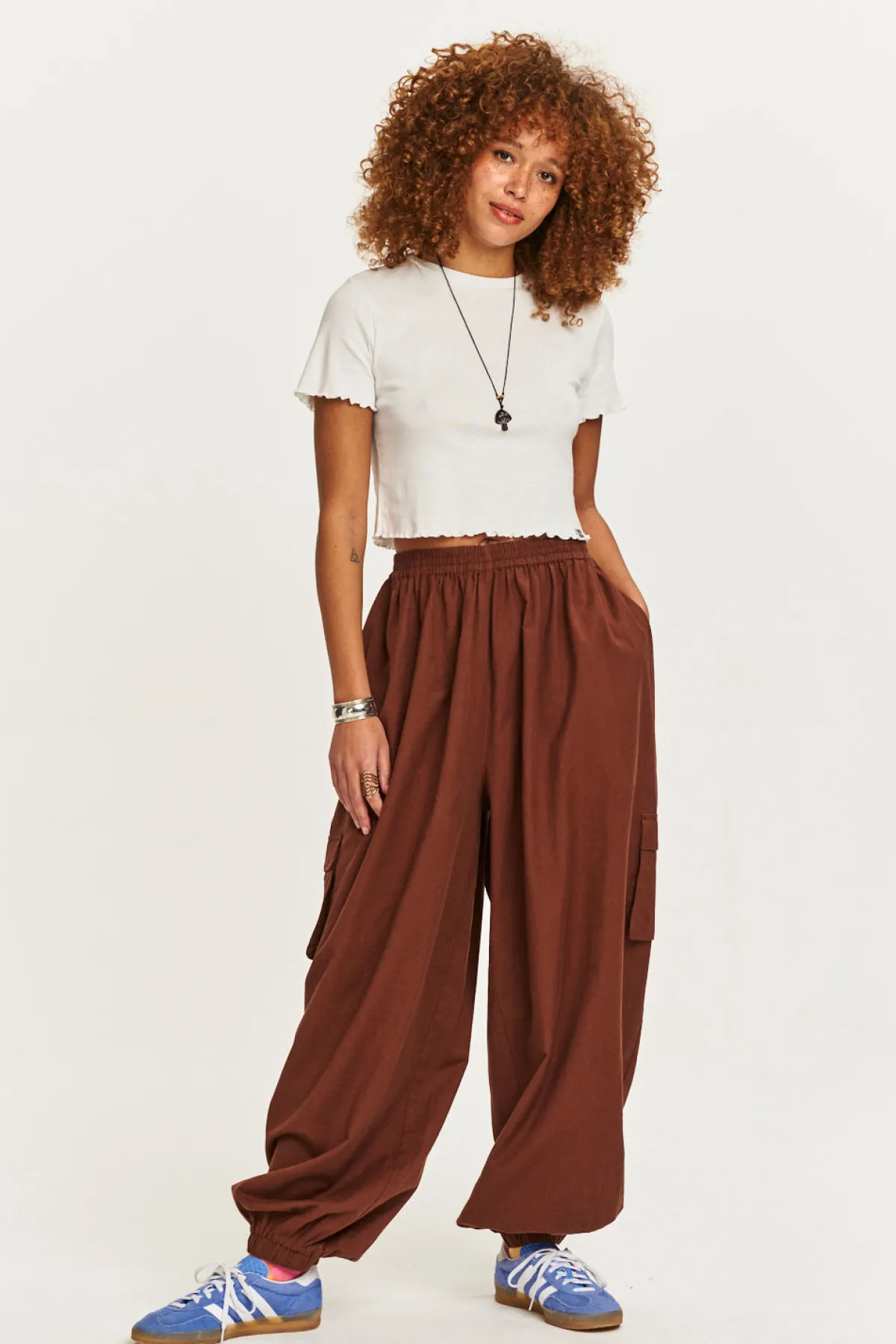 Sale Greta - Cropped Cotton Top in Ecru All Tops & Tees|Cropped Tops