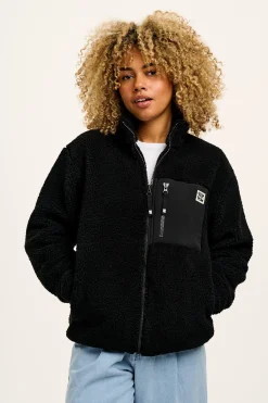 Online Harper - Borg Fleece Jacket in Black All Outerwear & Knitwear|Fleeces