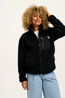Online Harper - Borg Fleece Jacket in Black All Outerwear & Knitwear|Fleeces