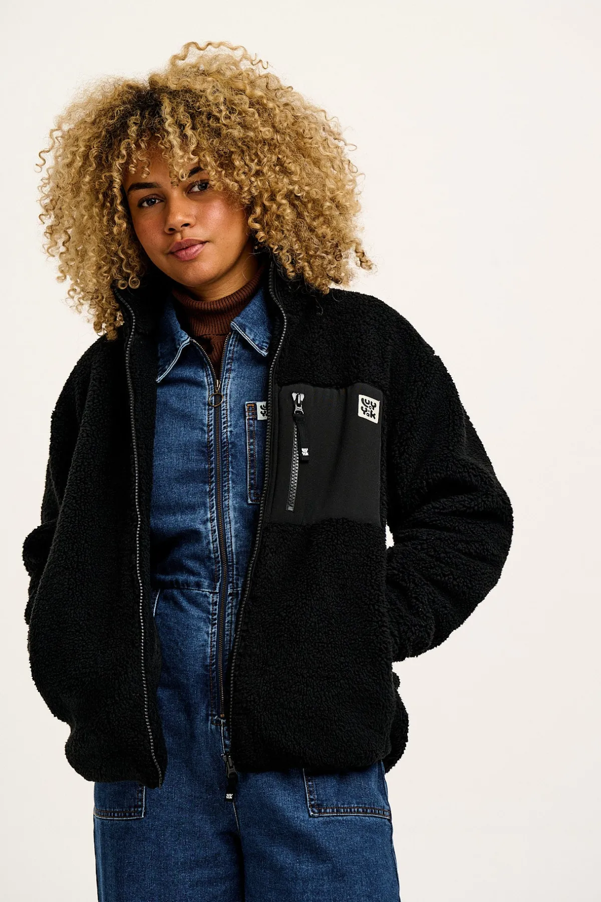 Online Harper - Borg Fleece Jacket in Black All Outerwear & Knitwear|Fleeces