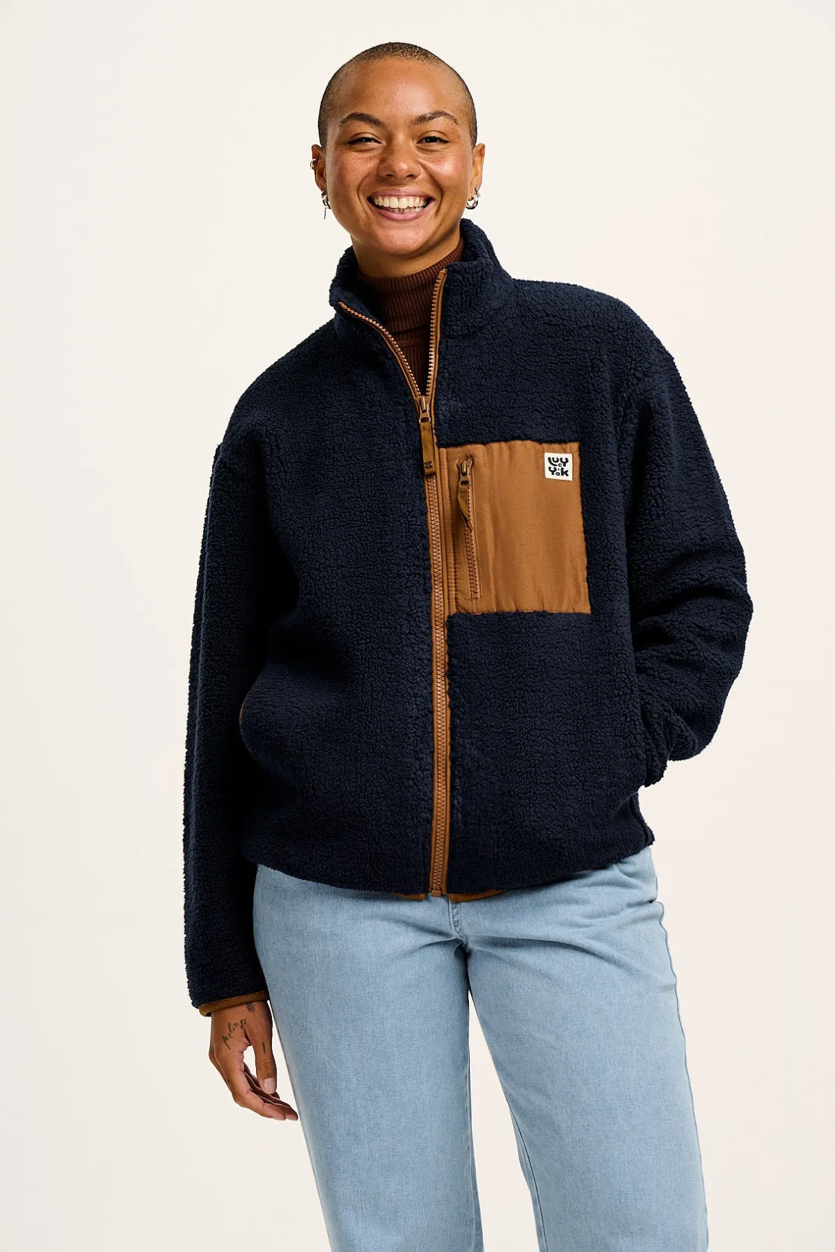 Sale Harper - Borg Fleece Jacket in Varsity Blue All Outerwear & Knitwear|Fleeces