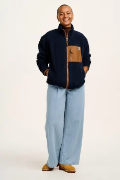 Sale Harper - Borg Fleece Jacket in Varsity Blue All Outerwear & Knitwear|Fleeces