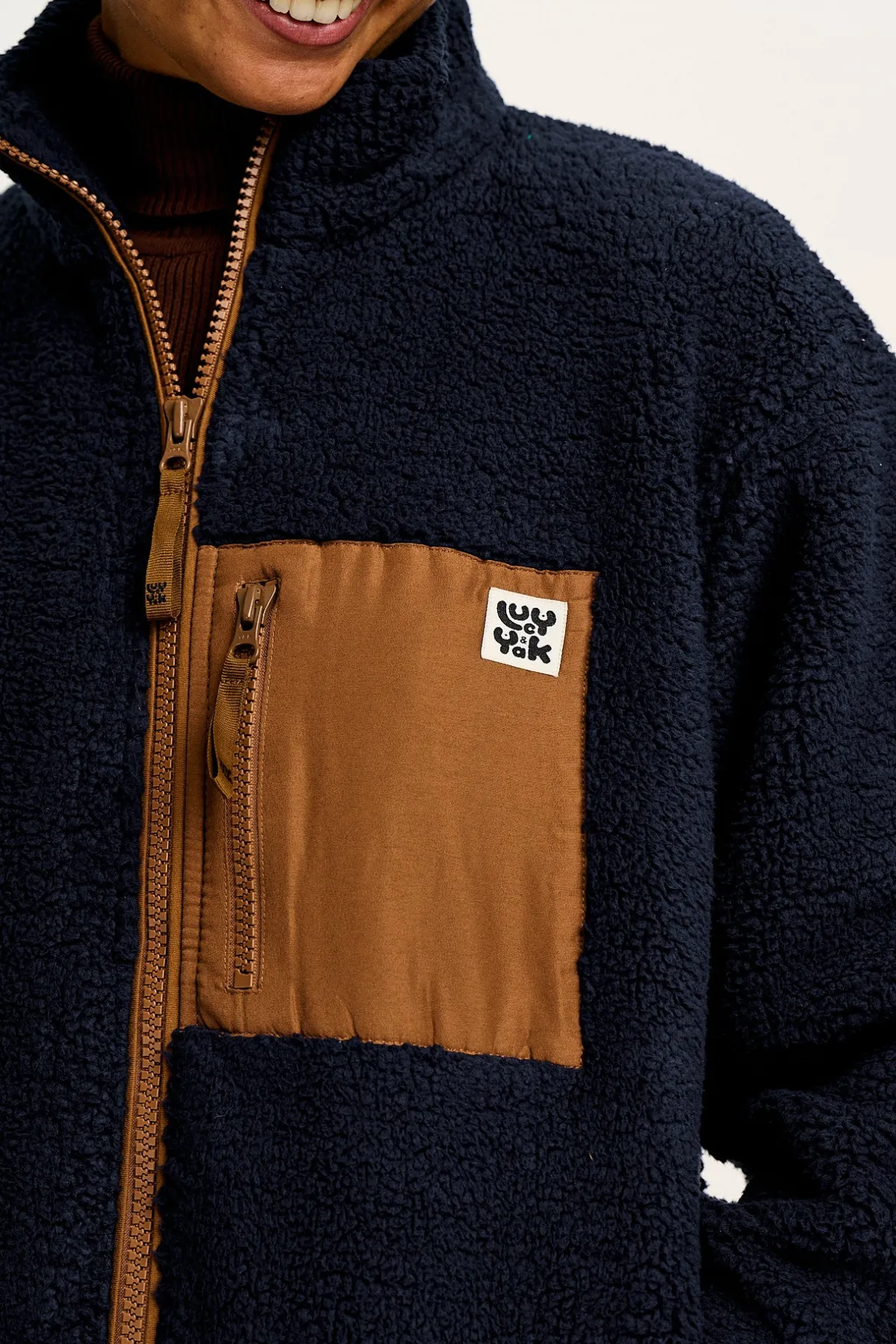 Sale Harper - Borg Fleece Jacket in Varsity Blue All Outerwear & Knitwear|Fleeces