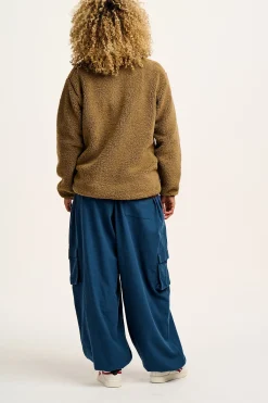 Fashion Harper - Borg Fleece Jacket in Mocha Chocca Latte Brown All Outerwear & Knitwear|Fleeces
