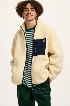 Best Harper - Borg Fleece Jacket in Cream All Outerwear & Knitwear|Fleeces