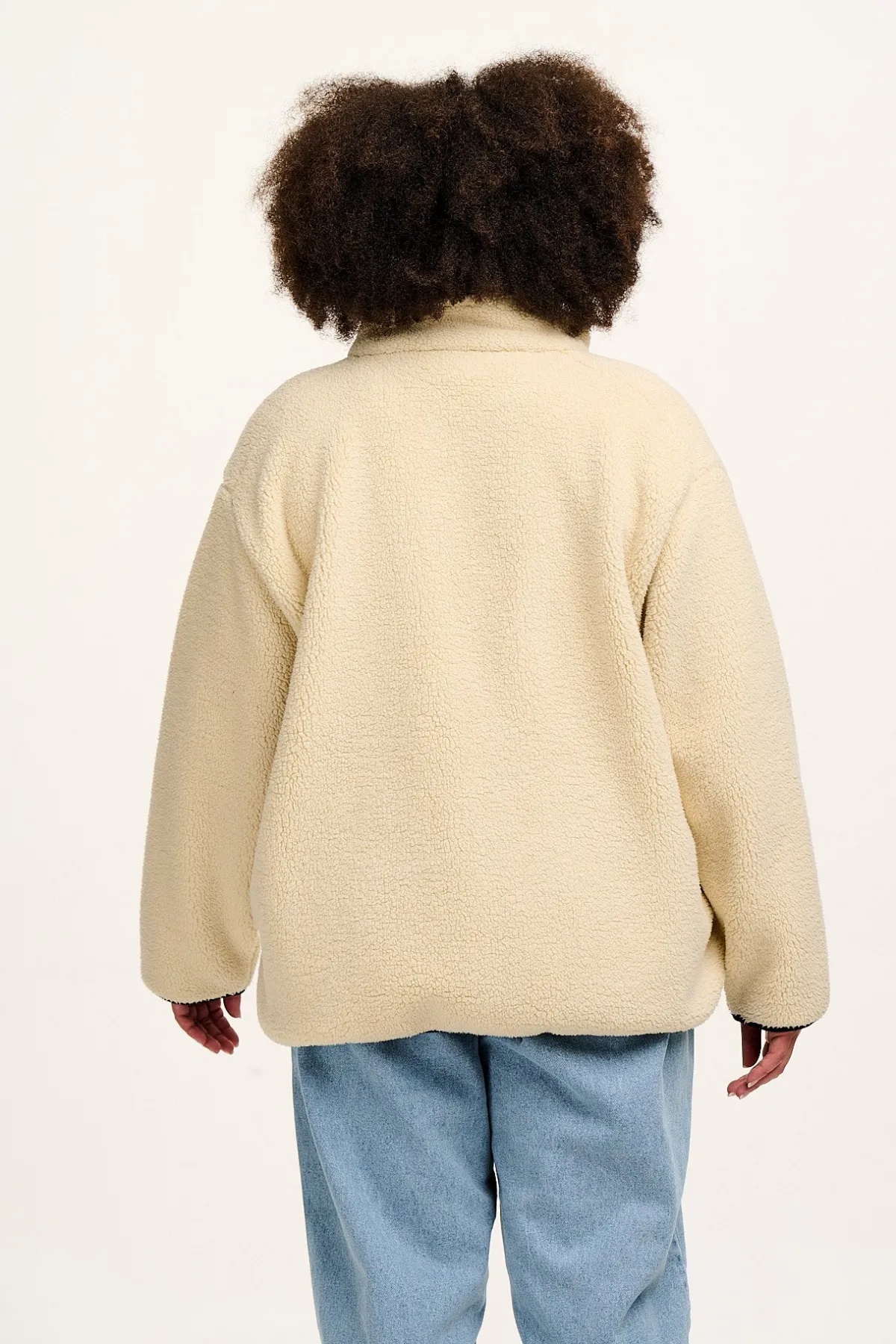 Best Harper - Borg Fleece Jacket in Cream All Outerwear & Knitwear|Fleeces