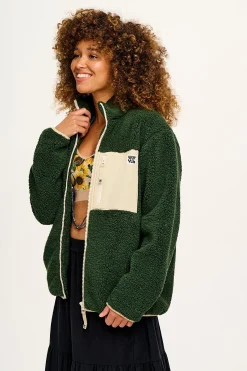 Clearance Harper - Fleece Jacket Pine Green All Outerwear & Knitwear|Fleeces