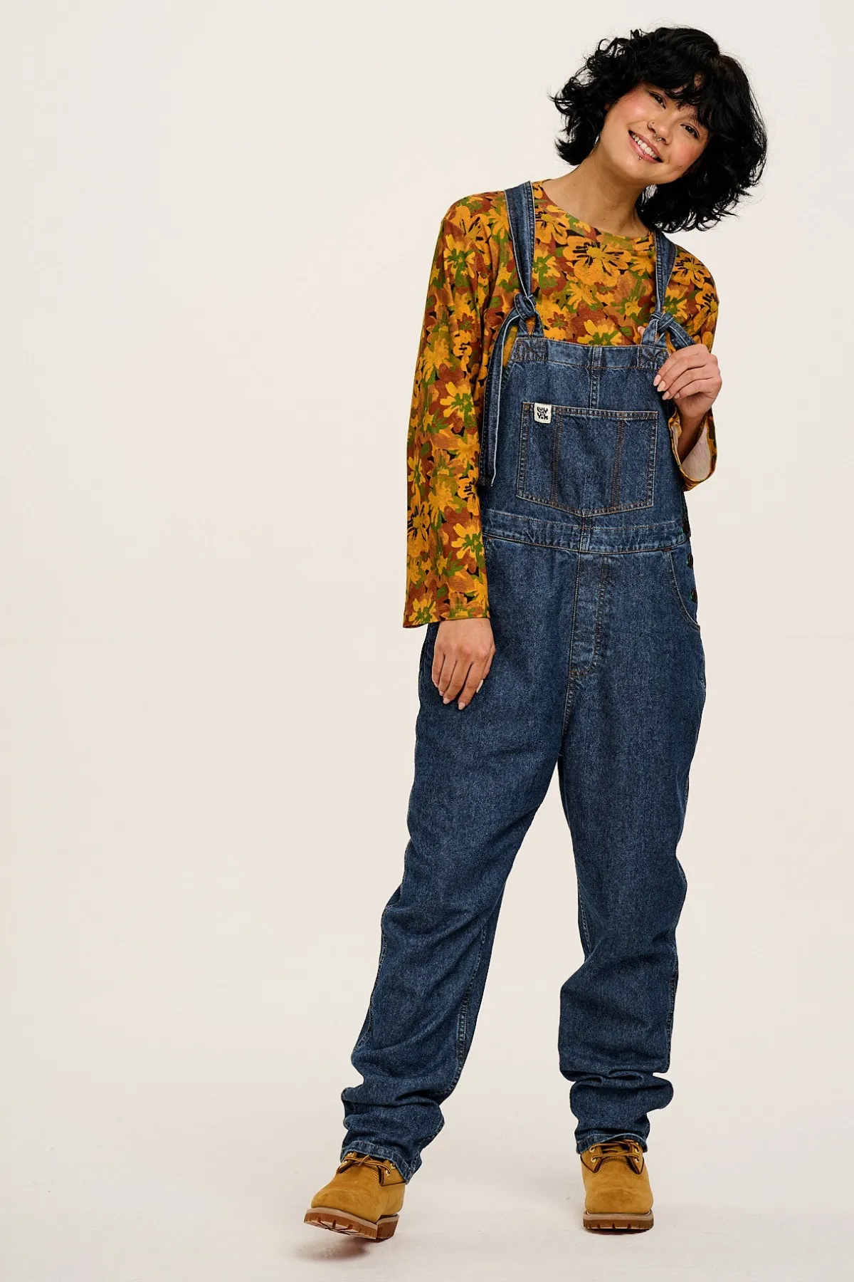 Discount Hermione - Fluted Cotton Top in Cass Floral All Tops & Tees|Long Sleeve Tops