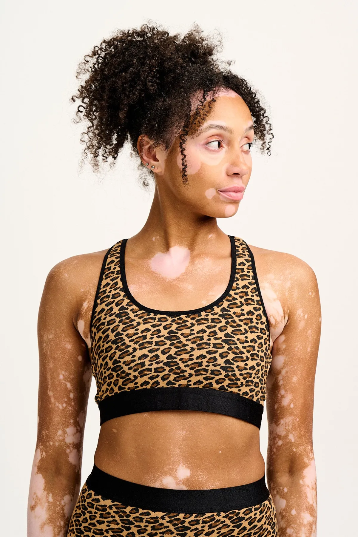 Discount Iona - Racer Back Cotton & Bamboo Crop Top in Leopard Print All Tops & Tees|All Underwear