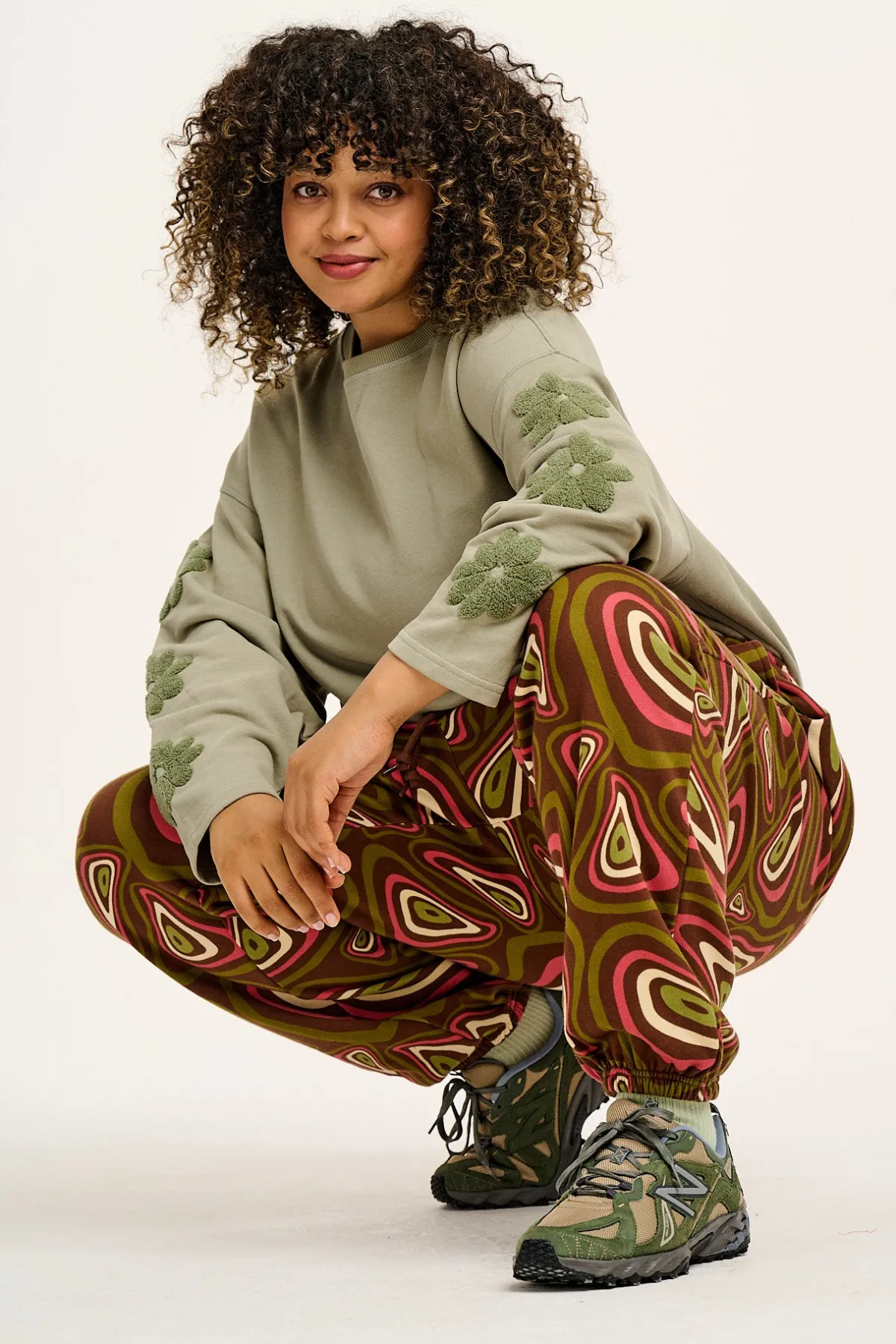 Sale Jamie - Joggers in Brown Yosemite Print All Bottoms|Joggers