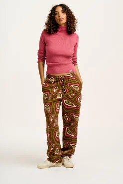 Sale Jamie - Joggers in Brown Yosemite Print All Bottoms|Joggers