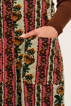 Online Jenny - Wide Leg Corduroy Dungarees in Betsy Floral Print All Dungarees|Jenny - Wide Leg