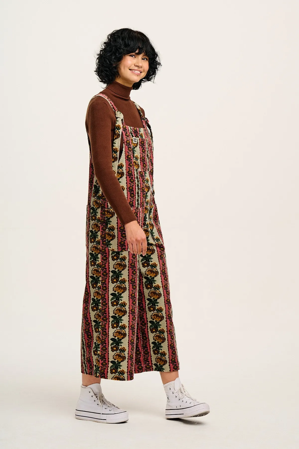 Online Jenny - Wide Leg Corduroy Dungarees in Betsy Floral Print All Dungarees|Jenny - Wide Leg