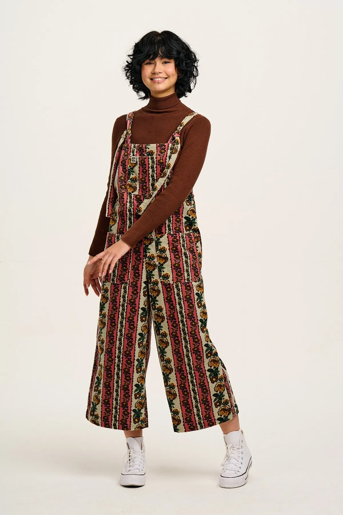 Online Jenny - Wide Leg Corduroy Dungarees in Betsy Floral Print All Dungarees|Jenny - Wide Leg