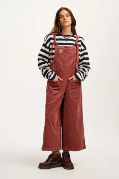 Sale Jenny - Wide Leg Corduroy Dungarees Ash Pink All Dungarees|Jenny - Wide Leg
