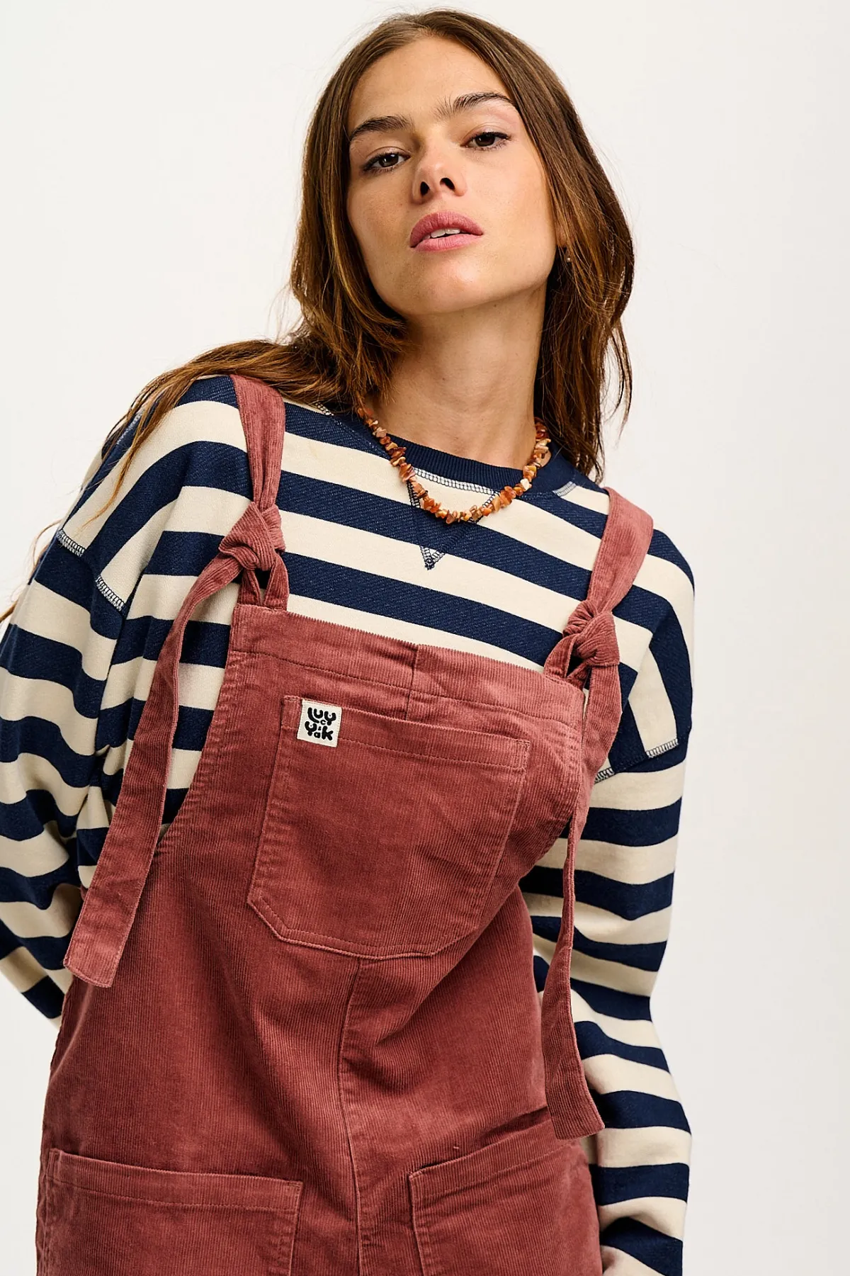 Sale Jenny - Wide Leg Corduroy Dungarees Ash Pink All Dungarees|Jenny - Wide Leg