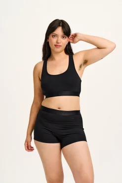Outlet Joey - Cotton & Bamboo Boxer Shorts in Black All Bottoms|All Underwear