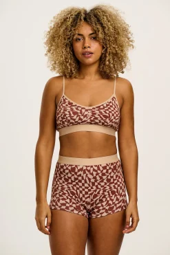 Fashion Joey - Cotton & Bamboo Boxer Shorts in Amara Grid Print All Bottoms|All Underwear