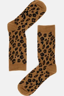 New JoJo - Cotton Socks in Leopard Print All Accessories|Socks